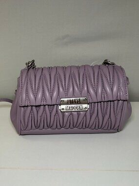 NWT Steve Madden Bbyorkk Crossbody Bag Mauve Pink Chain Strap Quilted Trendy